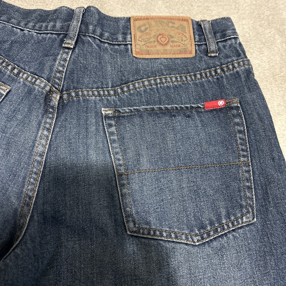 Y2K Circa Skateboarding Denim Jeans Shorts Size 32 11"Jorts Vintage Baggy Grunge